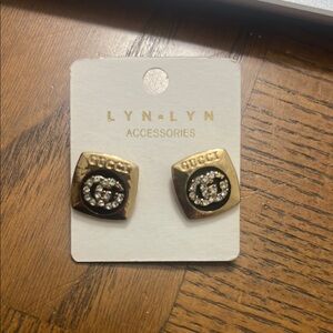 Gold and Black Earrings